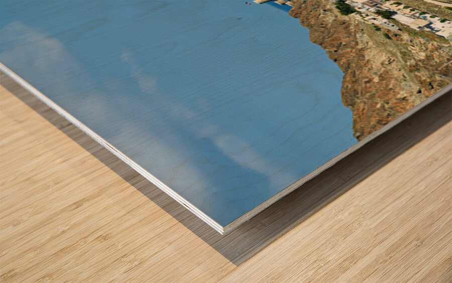 Cityscape of Muscat Oman with mountains and ocean view Wood print