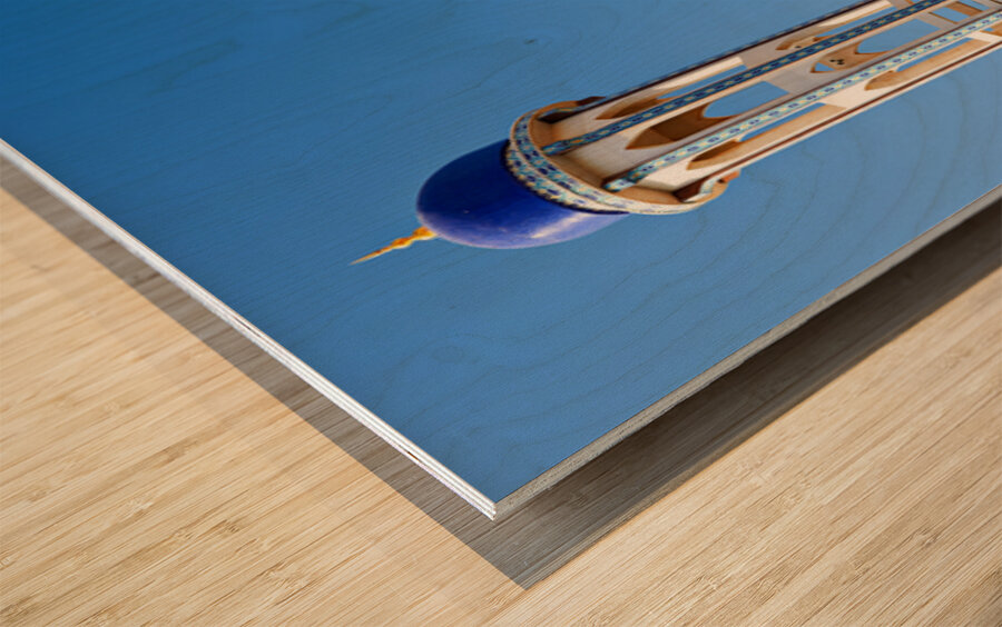 Visit to Al Khor mosque in Muscat Oman during bright day Wood print