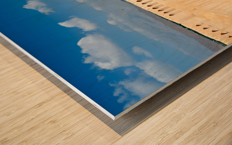 Visit to Nizwa Fort in Oman with visitors and open sky Wood print