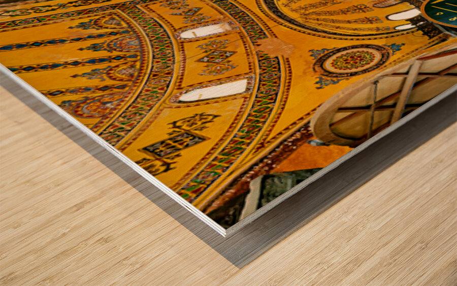 View from interior of Hagia Sophia Grand Mosque in Istanbul Wood print