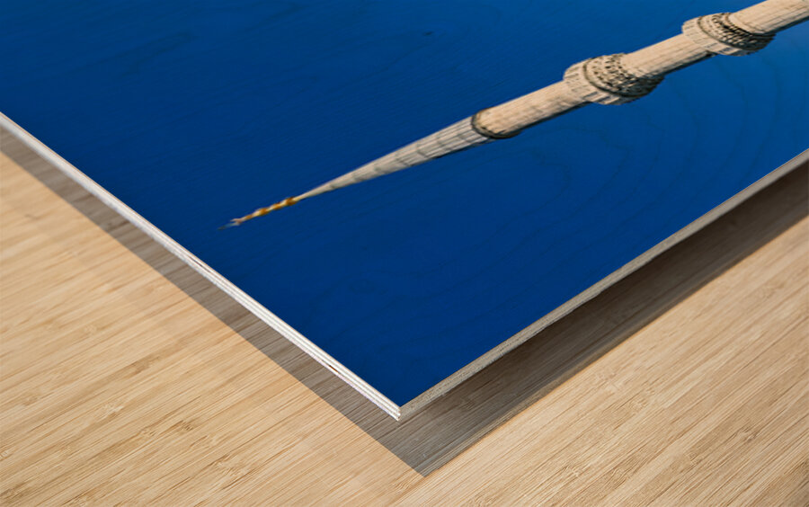 Visit to Blue Mosque in Istanbul on a sunny day Wood print