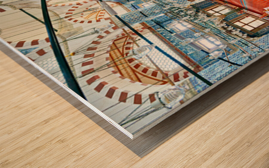Rustem Pasha Mosque interior in Istanbul Turkey during daylight Wood print