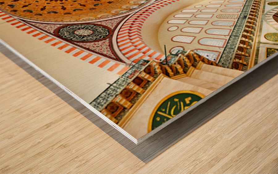 Visit to Suleymaniye Mosque in Istanbul Turkey on a sunny day Wood print