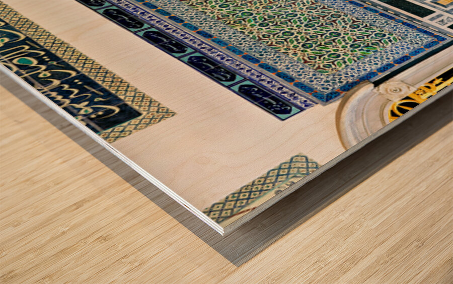 Exploring the ornate wall design in Topkapi Palace Istanbul Wood print