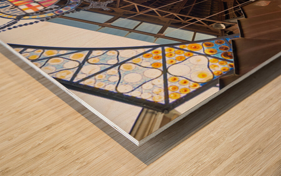 Entrance to Mercat de Sant Josep de la Boqueria in Barcelona Wood print