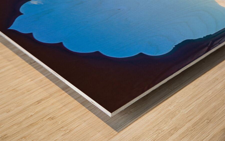 View of Badshahi Mosque in Lahore at sunset Wood print