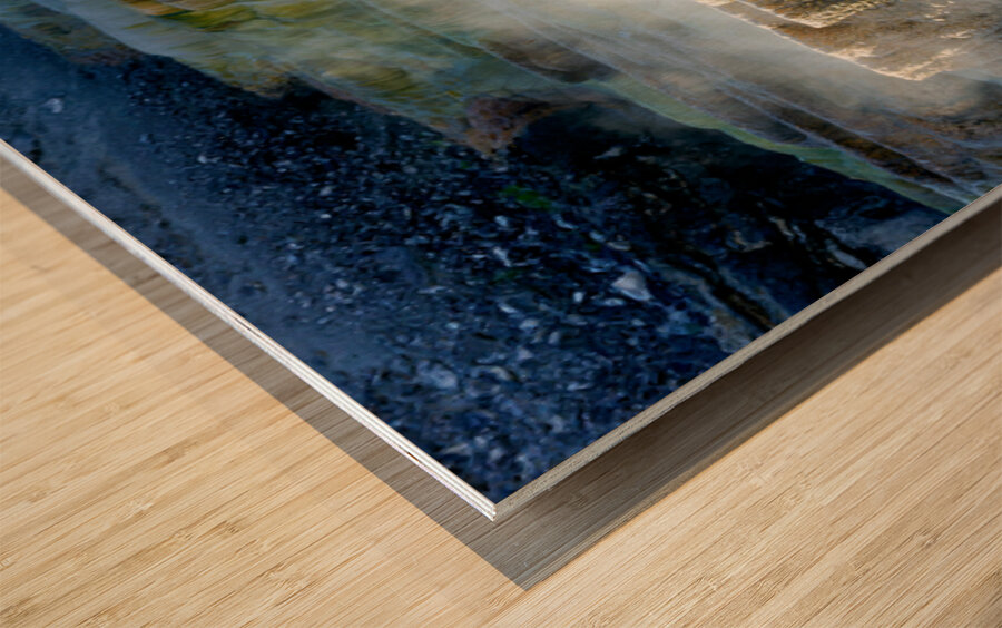 Mound Spring and Jupiter Terrace display geothermal features Wood print