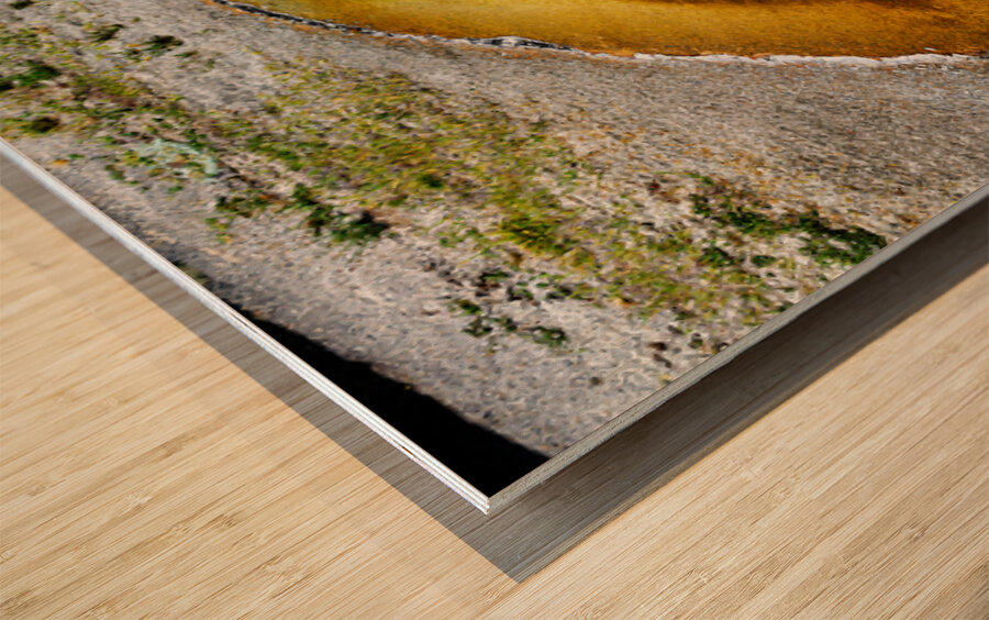 Yellowstone National Park features Beauty Pool in summer Wood print