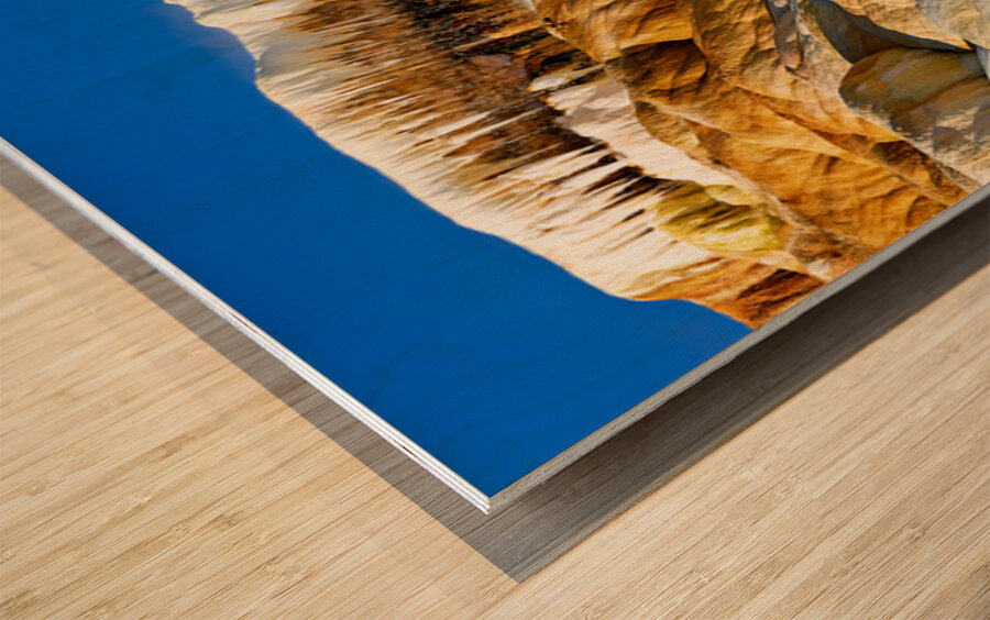 Explore devils thumb at yellowstone national park in usa Wood print