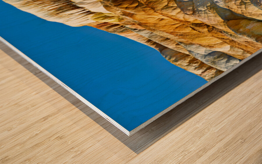 Explore devils thumb in yellowstone national park Wood print