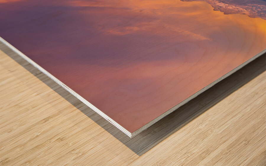 Grand Teton National Park view during the evening light Wood print