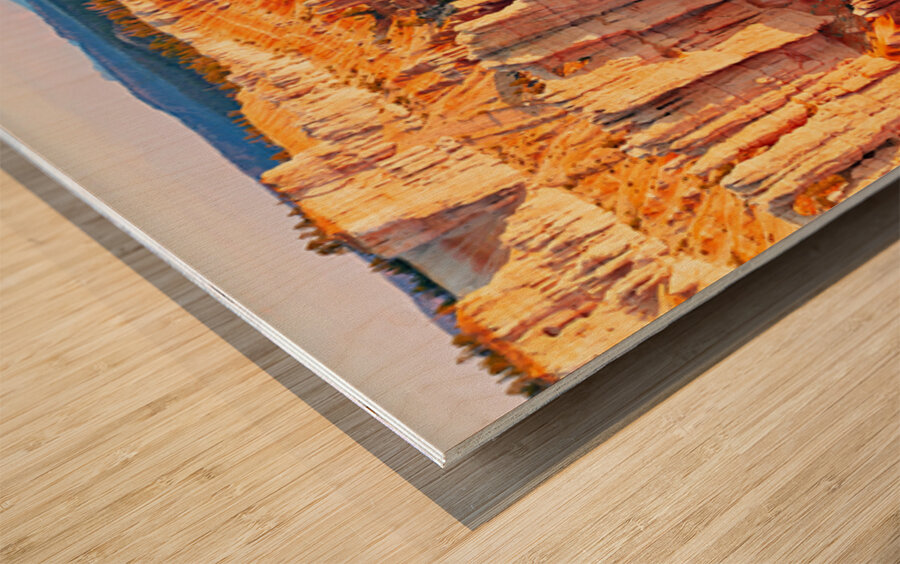 View of Bryce Canyon from Bryce Point during sunset Wood print