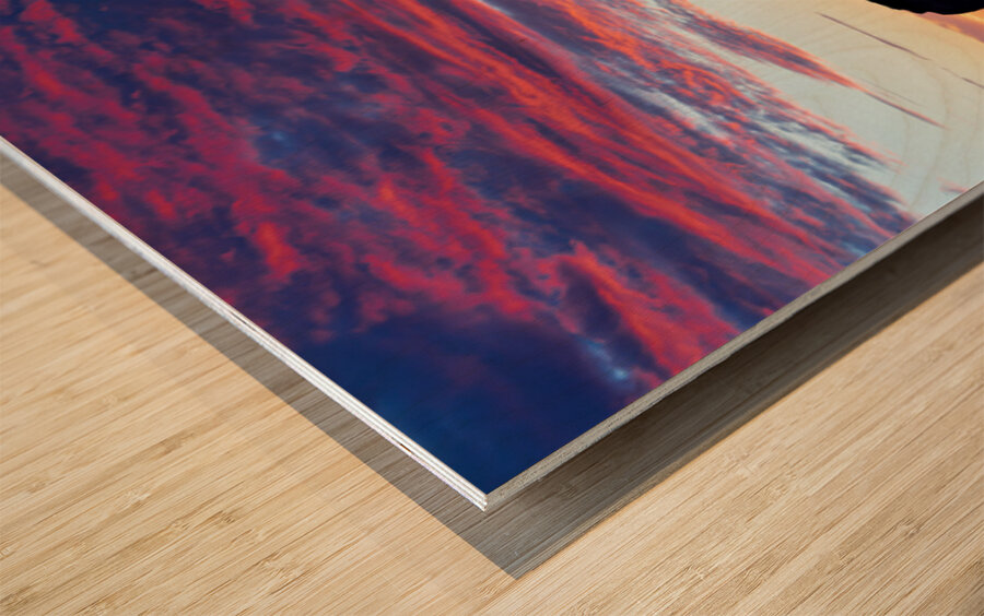 Sunset over Monument Valley near the Navajo Nation Wood print