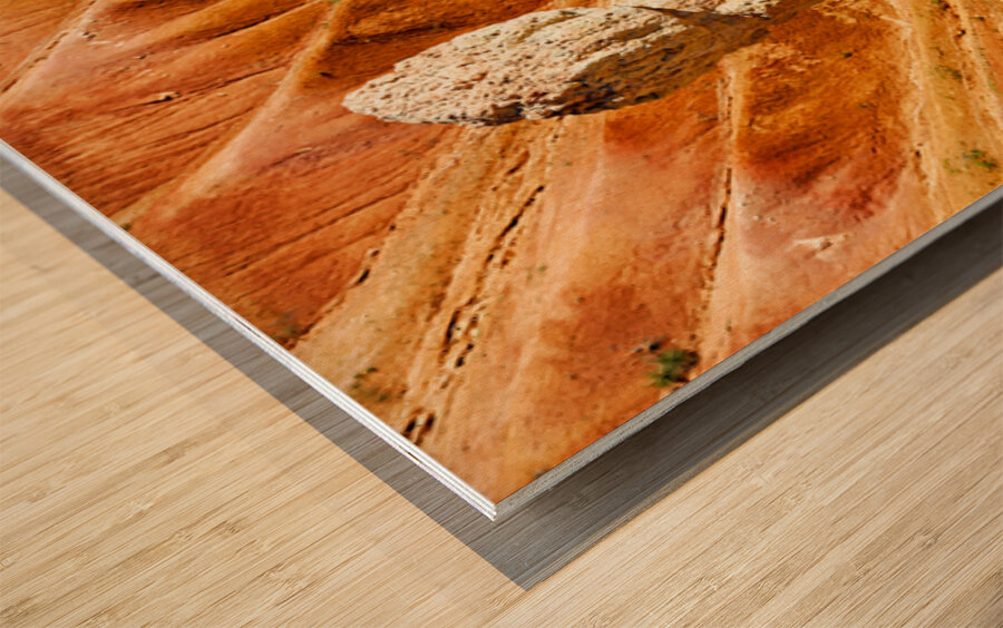 View of hoodoo rock at Inspiration Point in Bryce Canyon Park Wood print