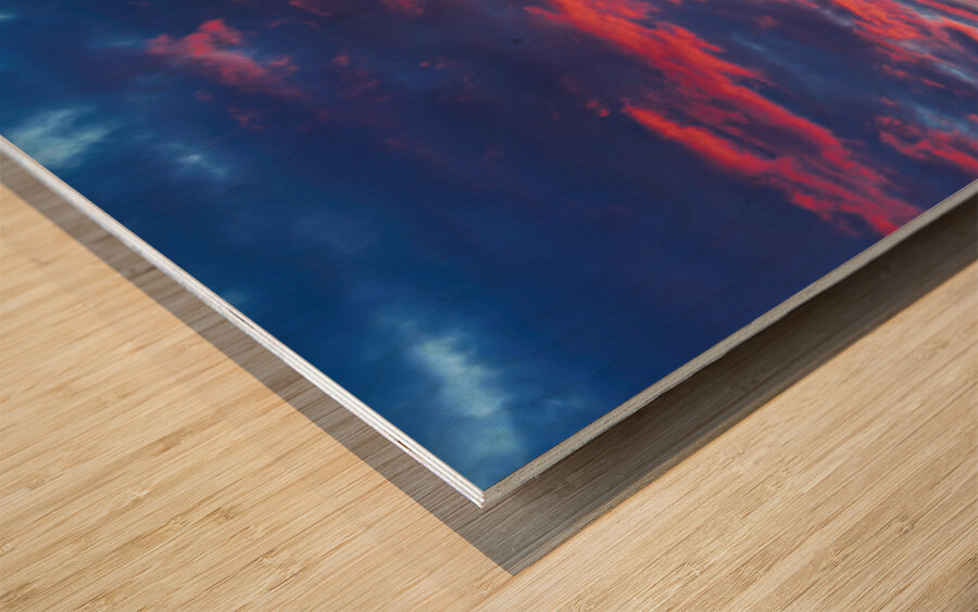 View of sunset over Monument Valley in USA Wood print