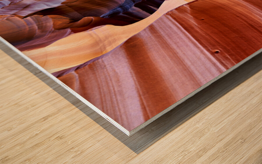 Explore Antelope Slot Canyon in Utah during daylight hours Wood print