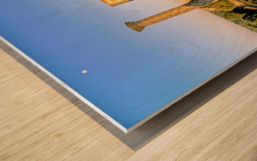 Historic building in Khiva during sunset in Uzbekistan Wood print