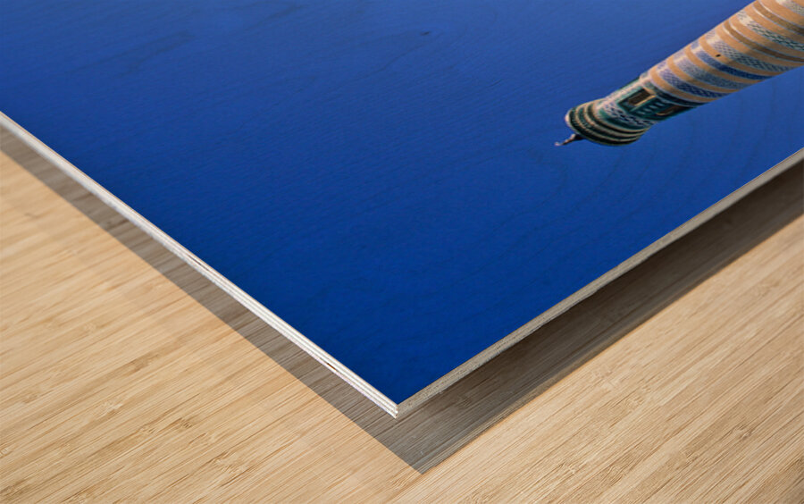 Explore Khivas historic minaret and architecture Wood print