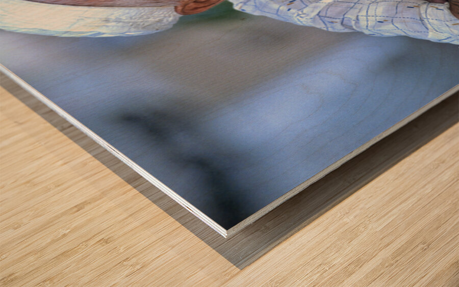 Elderly man plays chess in Bukhara Uzbekistan Wood print