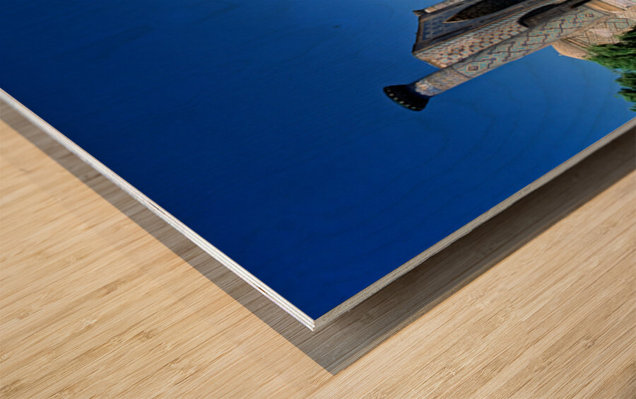 Registan in Samarkand showcases historical architecture Wood print