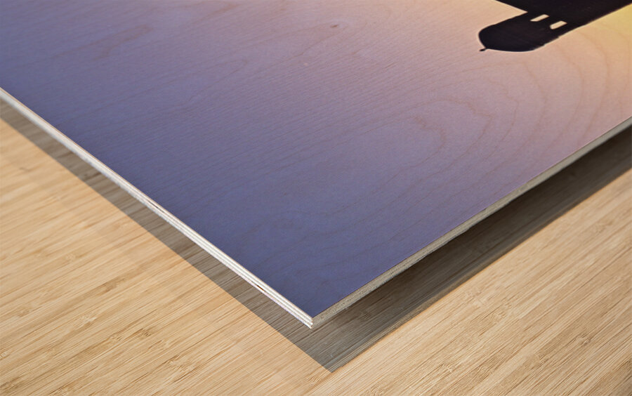 Sunset over registan in samarkand uzbekistan Wood print