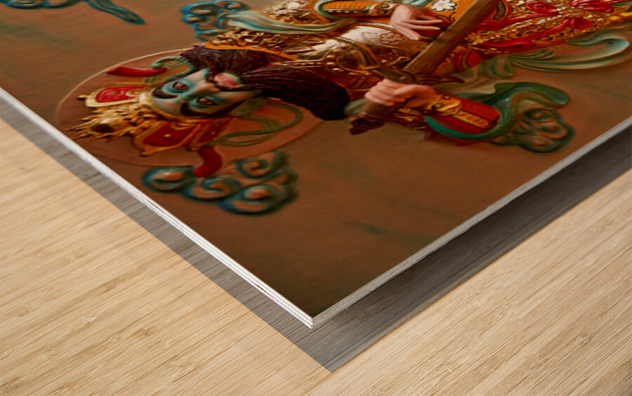 Art of Vietnamese gods in Ho Chi Minh City Wood print