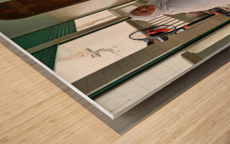 Women in traditional dress in Ho Chi Minh City Vietnam Wood print