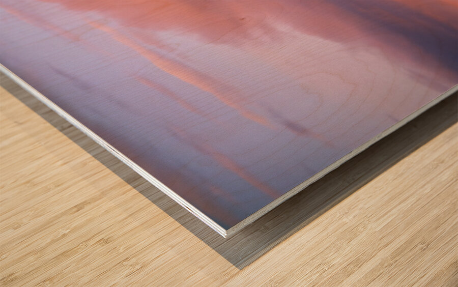 Sunset over longyearbyen in svalbard archipelago norway Impression sur bois