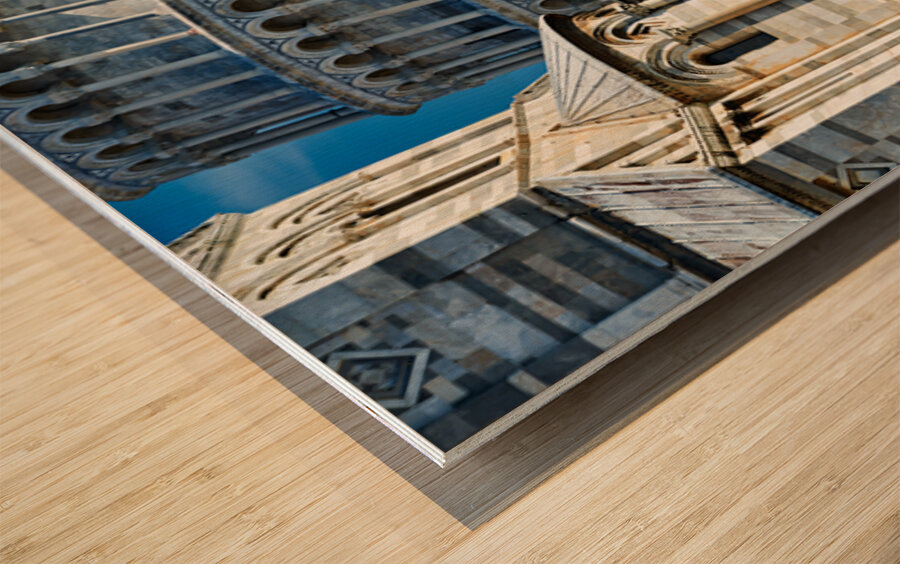 Visit the leaning tower and cathedral in pisa italy Wood print