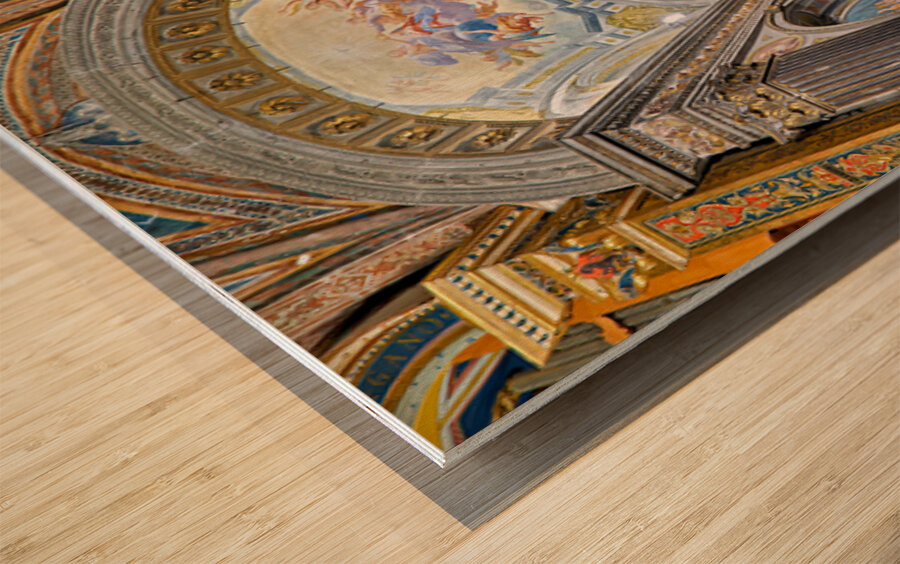 Explore the interior of Collegiata di Santa Maria Assunta Wood print