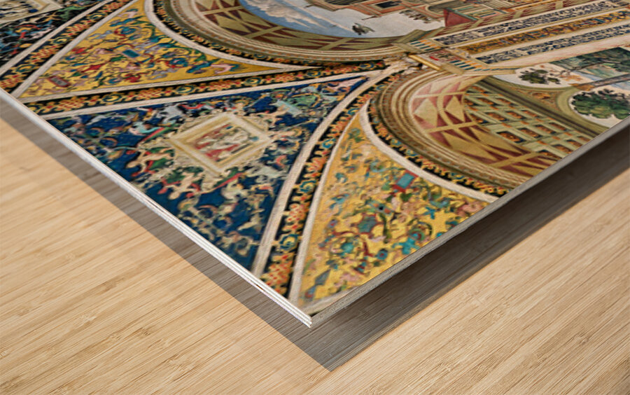 Exploring the piccolomini library in siena tuscany italy Wood print