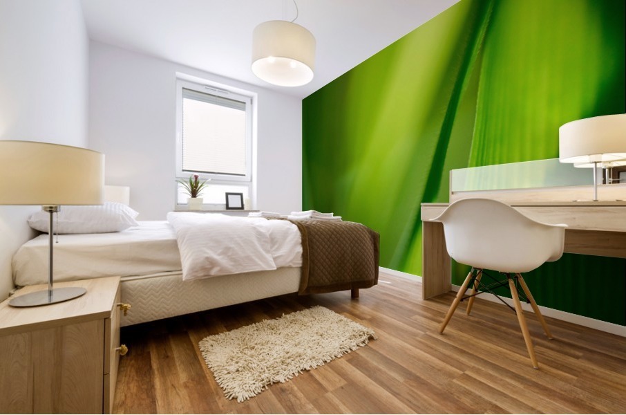 Dramatic Value Greens Mural print