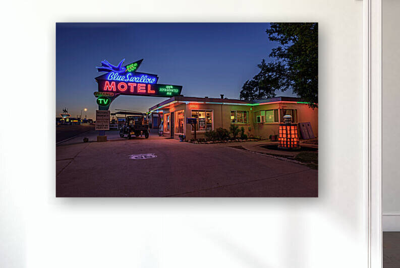 Historic Blue Swallow Motel on Route 66 in New Mexico by Nick Fox