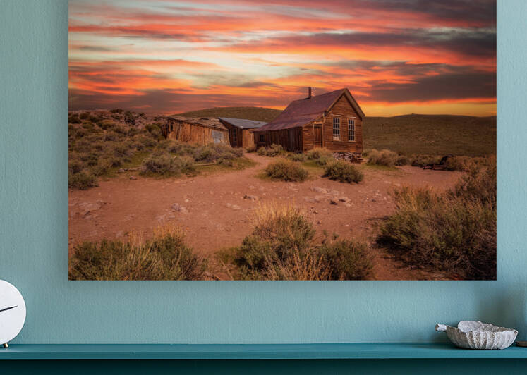 Sunset over Bodie ghost town in California by Nick Fox