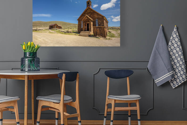 Wooden church in Bodie ghost town California by Nick Fox