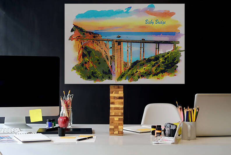 Bixby Bridge in California at sunset by Nick Fox