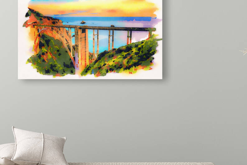 Bixby Bridge in California at sunset by Nick Fox