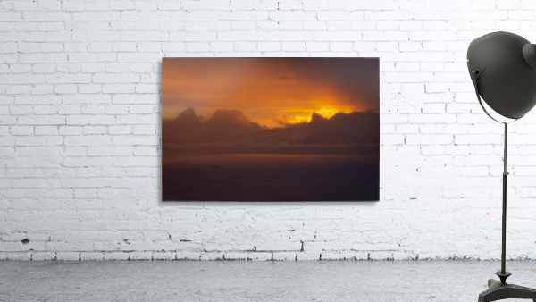 Plane at sunset Wall Preview