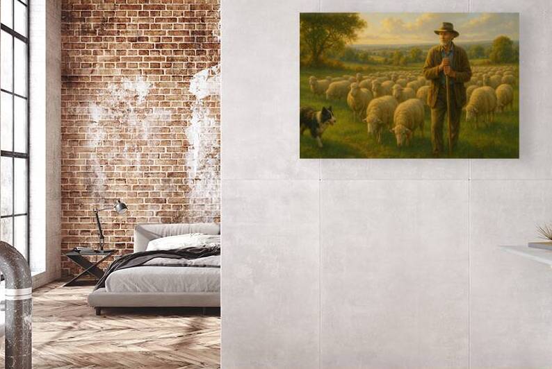 The Shepherds Vigil: Guardians of the Golden Pasture by salah eddine chaoui