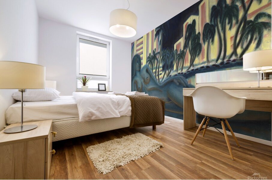 Waikiki Nights  Mural print