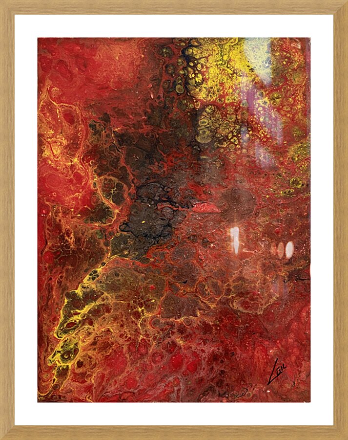 Caos en rojo Picture Frame print