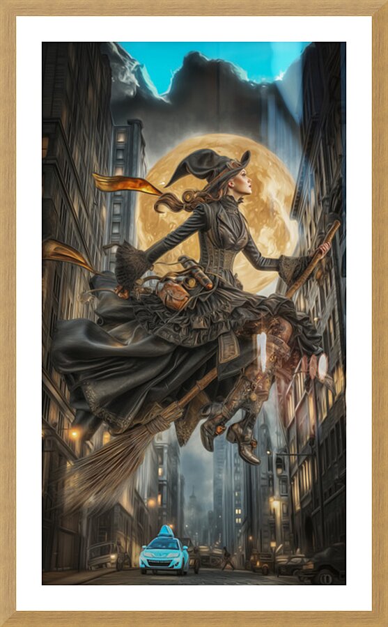 Witches  illustration M00021 Picture Frame print