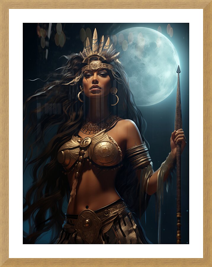 WARRIOR MOON IMPOSING 1 Picture Frame print