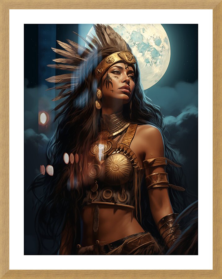 WARRIOR MOON NOSTALGIC Picture Frame print