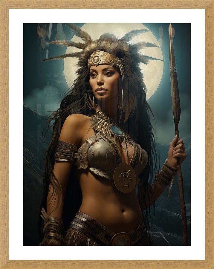 WARRIOR MOON COMBATIVE 2 Picture Frame print