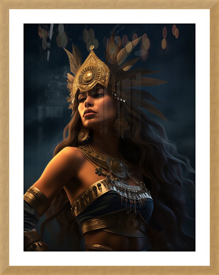 WARRIOR MOON IMPOSING 3 Picture Frame print