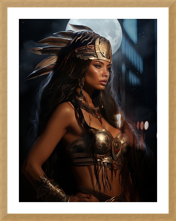 WARRIOR MOON IMPOSING 2 Picture Frame print