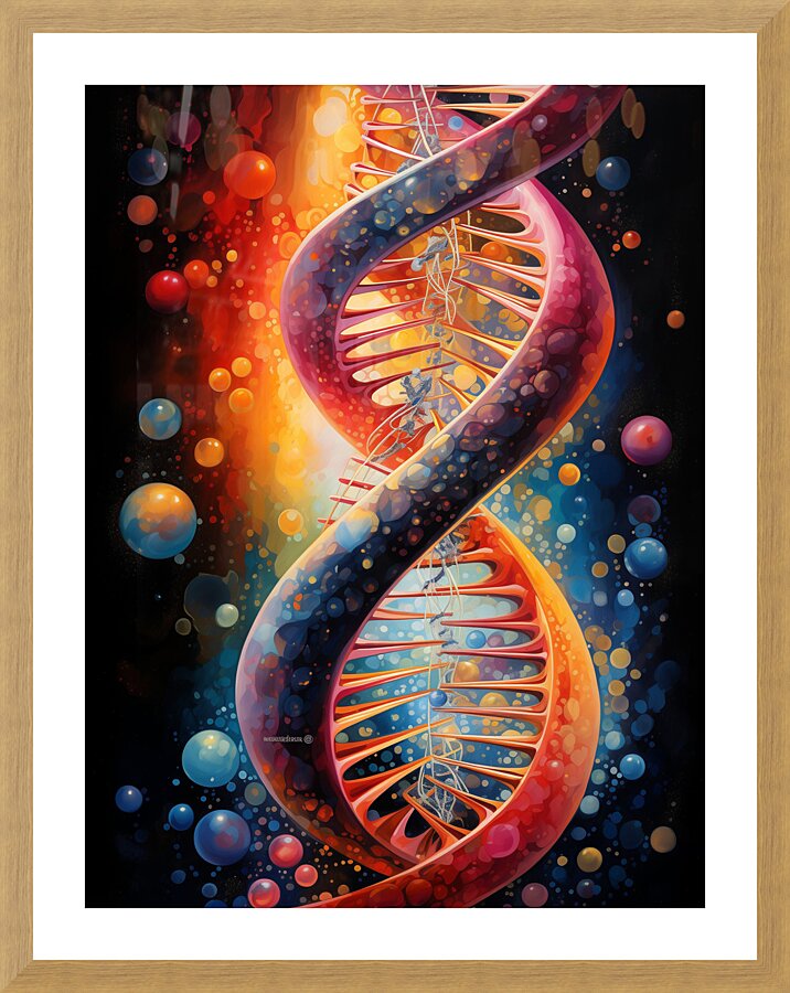 DNA DOUBLE HELIX Picture Frame print