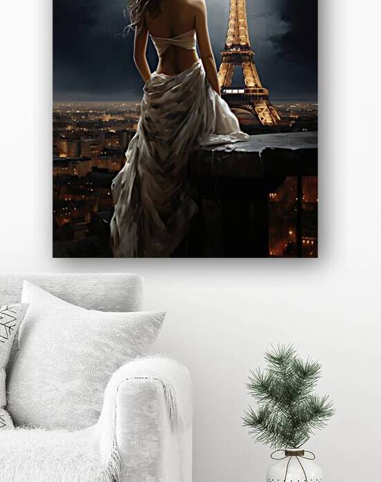 TORRE EIFEEL AND MOON by CACUM ART