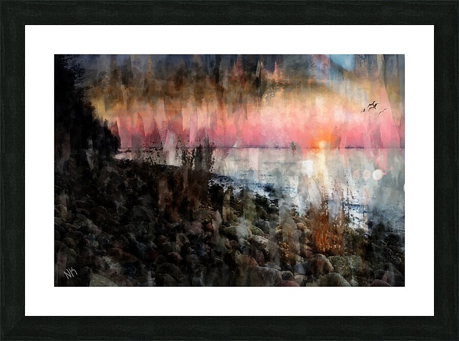 Fading sunset Picture Frame print